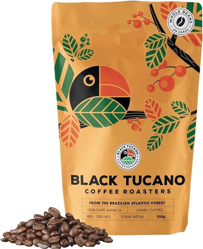 8.8oz 250g Specialty Brazilian Whole Bean Medium Roast Honey Coffee Origin