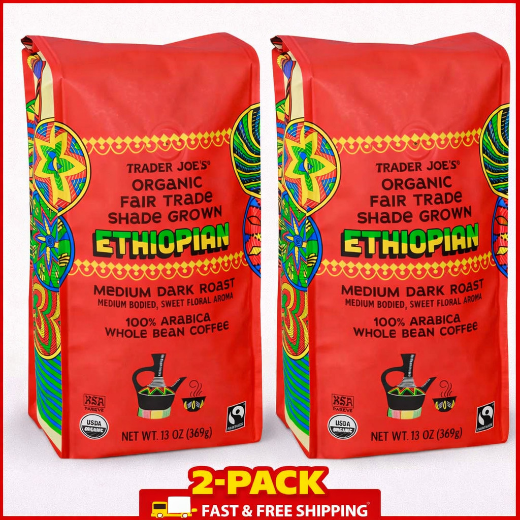 2-Pack Trader Joe’s Organic Fair Trade Shade Grown Ethiopian Coffee