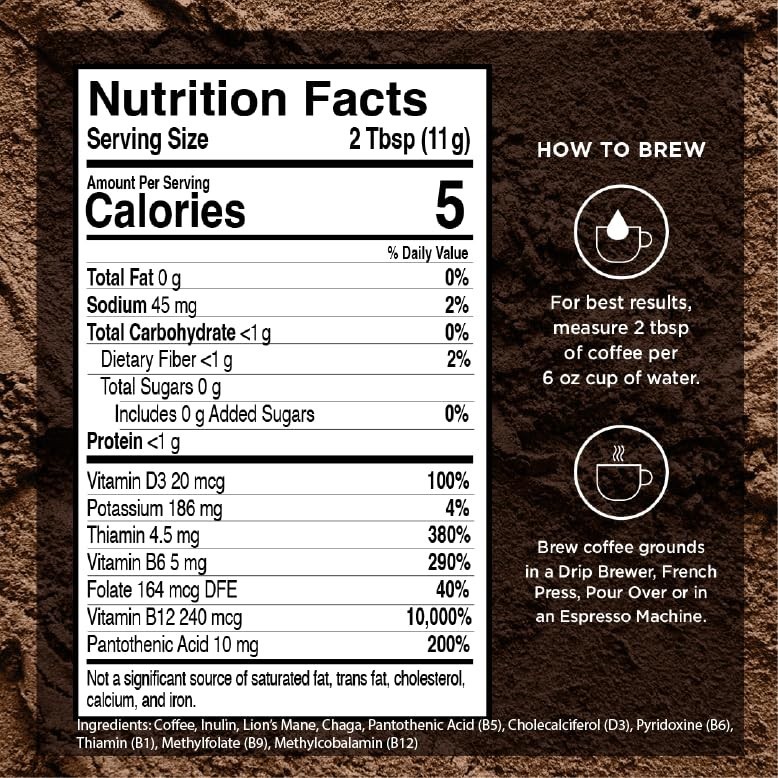 Mushroom Coffee Grounds Infused with Vitamins and Minerals