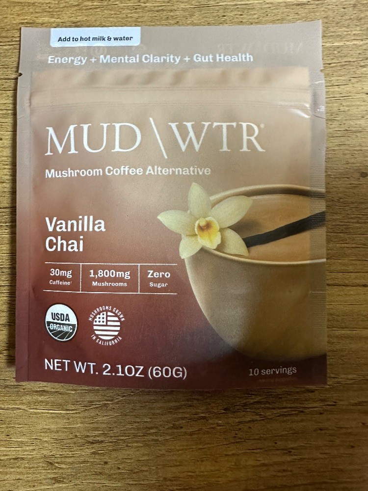 MUD WTR Vanilla Chai Mushroom Coffee Alternative 2.1 oz Caffeine Free New