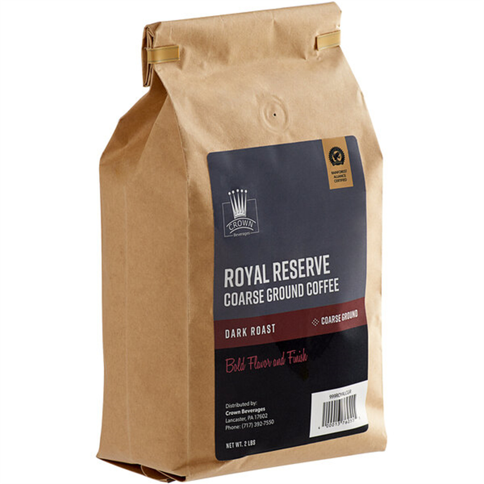 Crown Beverages Royal Reserve Guatemalan Coarse Ground Coffee 2 lb. – 5/Pieces