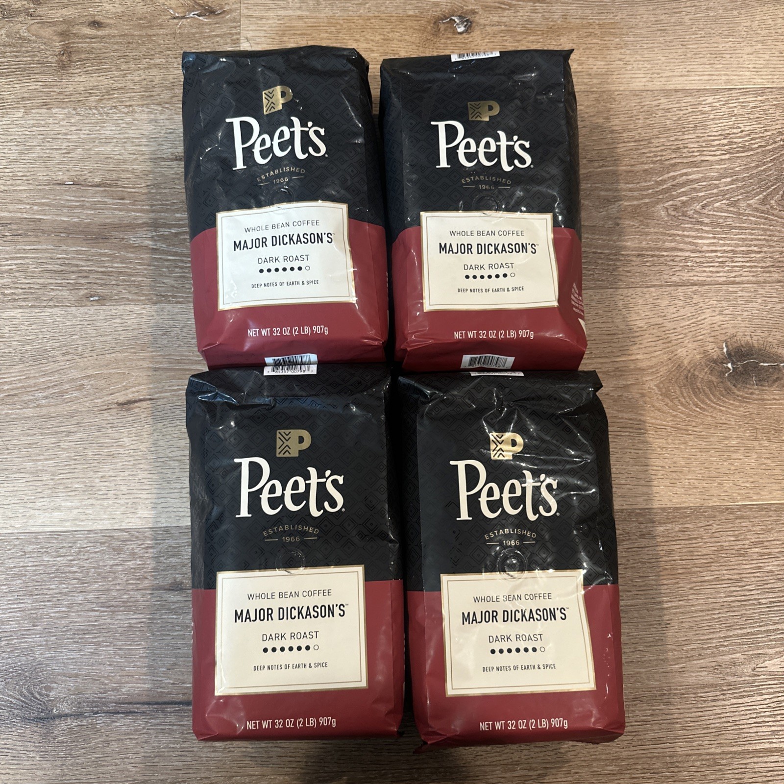 8 Pounds Peet’s Major Dickason’s Blend Dark Roast Whole Beans