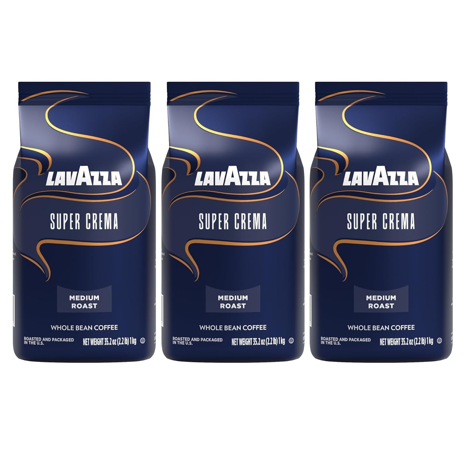 Experience Bold Espresso: 3-Pack Super Crema Whole Beans – Hazelnut Brown Sugar