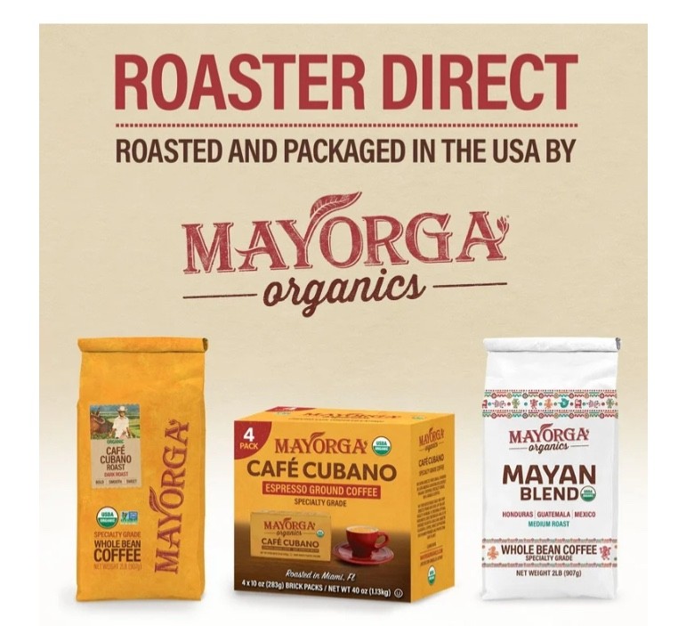 New Mayorga Organic Coffee – Cafe Arabica, Dark Roast Whole Bean, 2 Pounds