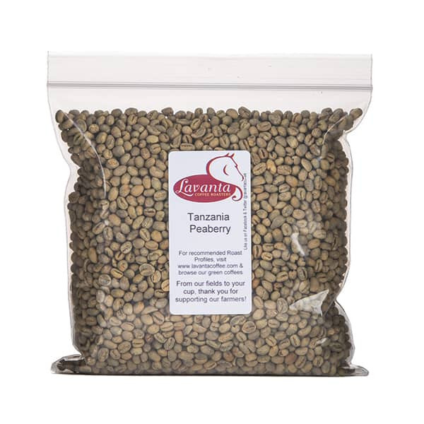 LAVANTA COFFEE GREEN TANZANIA PEABERRY TWO POUND PACKAGE