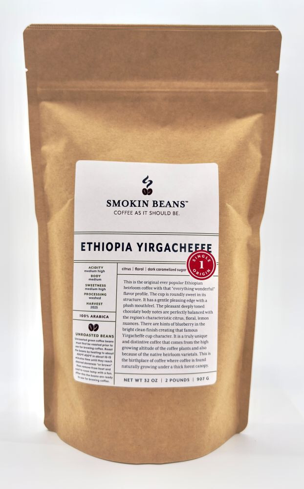 ETHIOPIA YIRGACHEFFE – Premium Specialty Coffee – Unroasted Green Beans Roaster