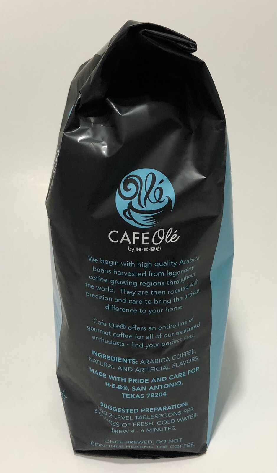 HEB 32 Oz Bag Texas Pecan CAFE Ole’ by H-E-B Whole Coffee Beans Medium Roast TX