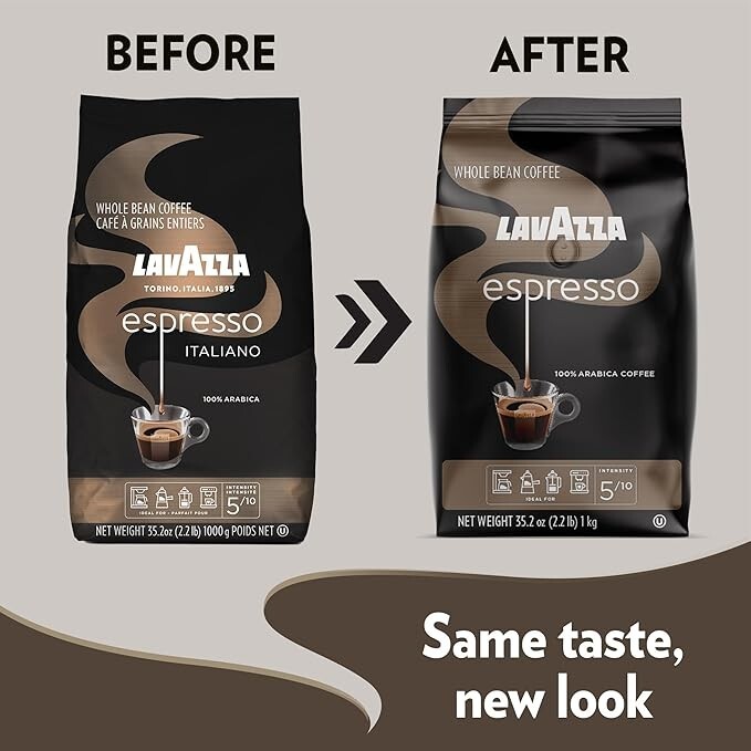 Lavazza Espresso Italiano Whole Bean Coffee Blend Medium Roast 2.2 Pound Bag