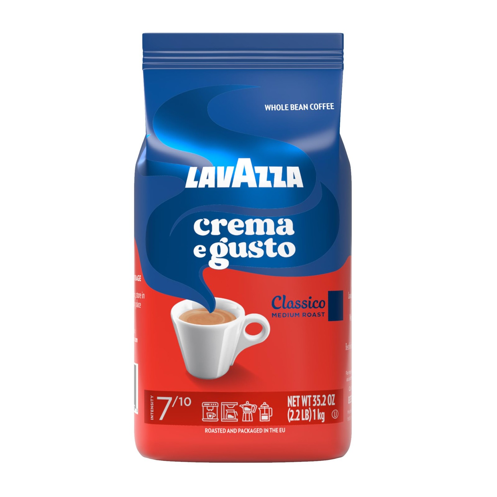 Lavazza Crema E Gusto Whole Bean Coffee Medium Roast Arabica And Robusta Blend