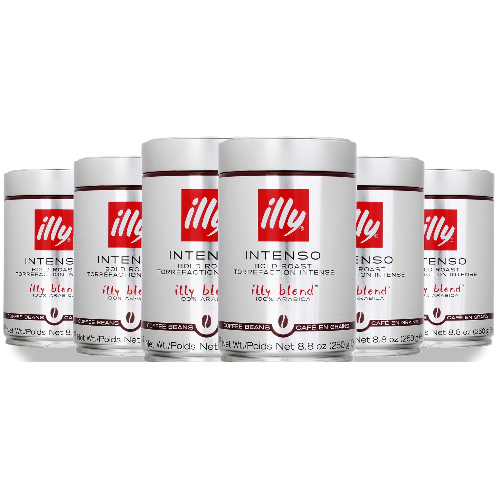 Illy Coffee Beans Intenso Bold Roast 8.8 Oz 6 Pack