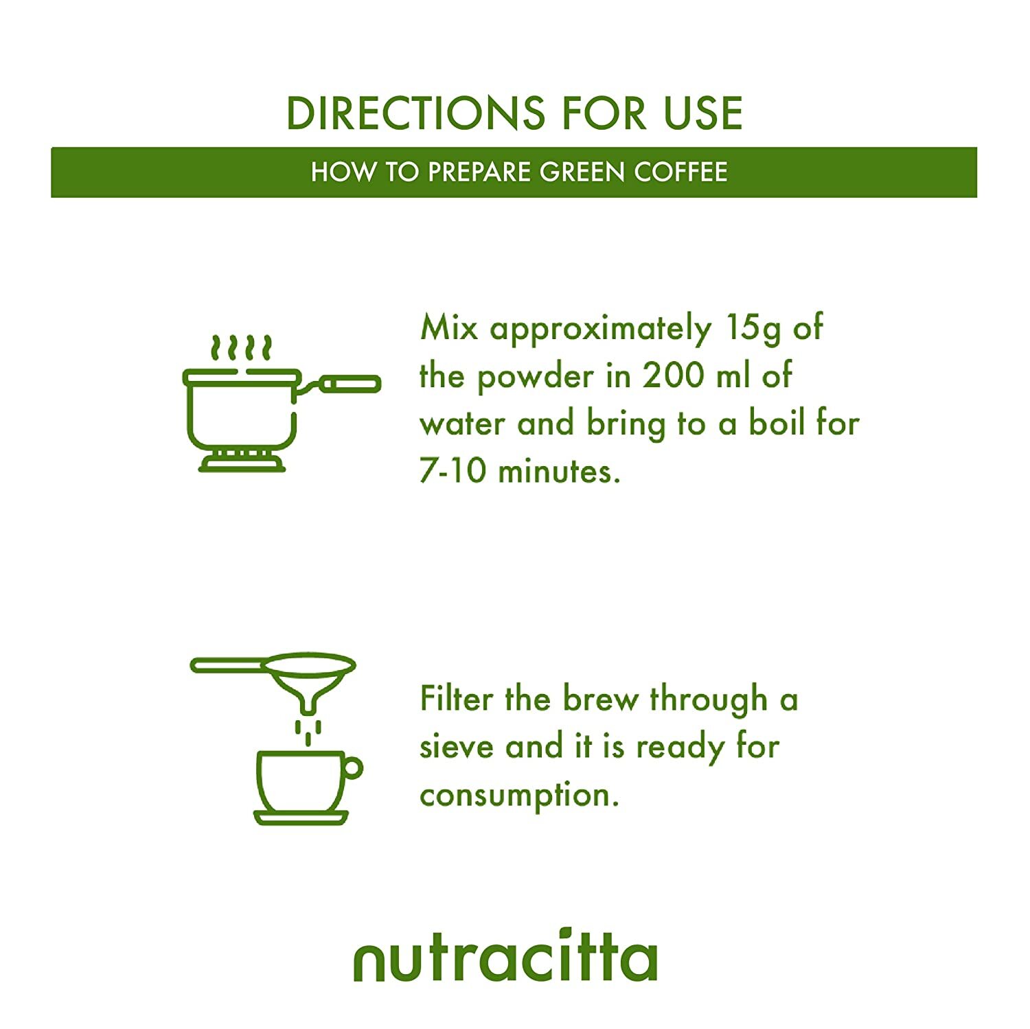 Nutracitta Green Coffee Bean Powder Your Natural Immunity Booster 250g Pack of 1