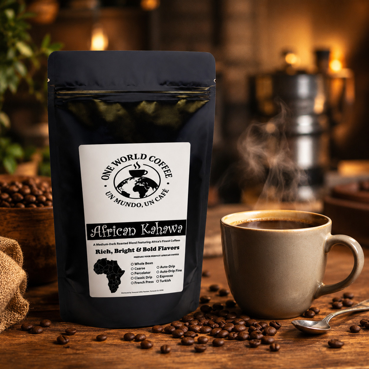Africa Origin African Speciality Coffee Medium Dark Roast Whole Bean or Ground
