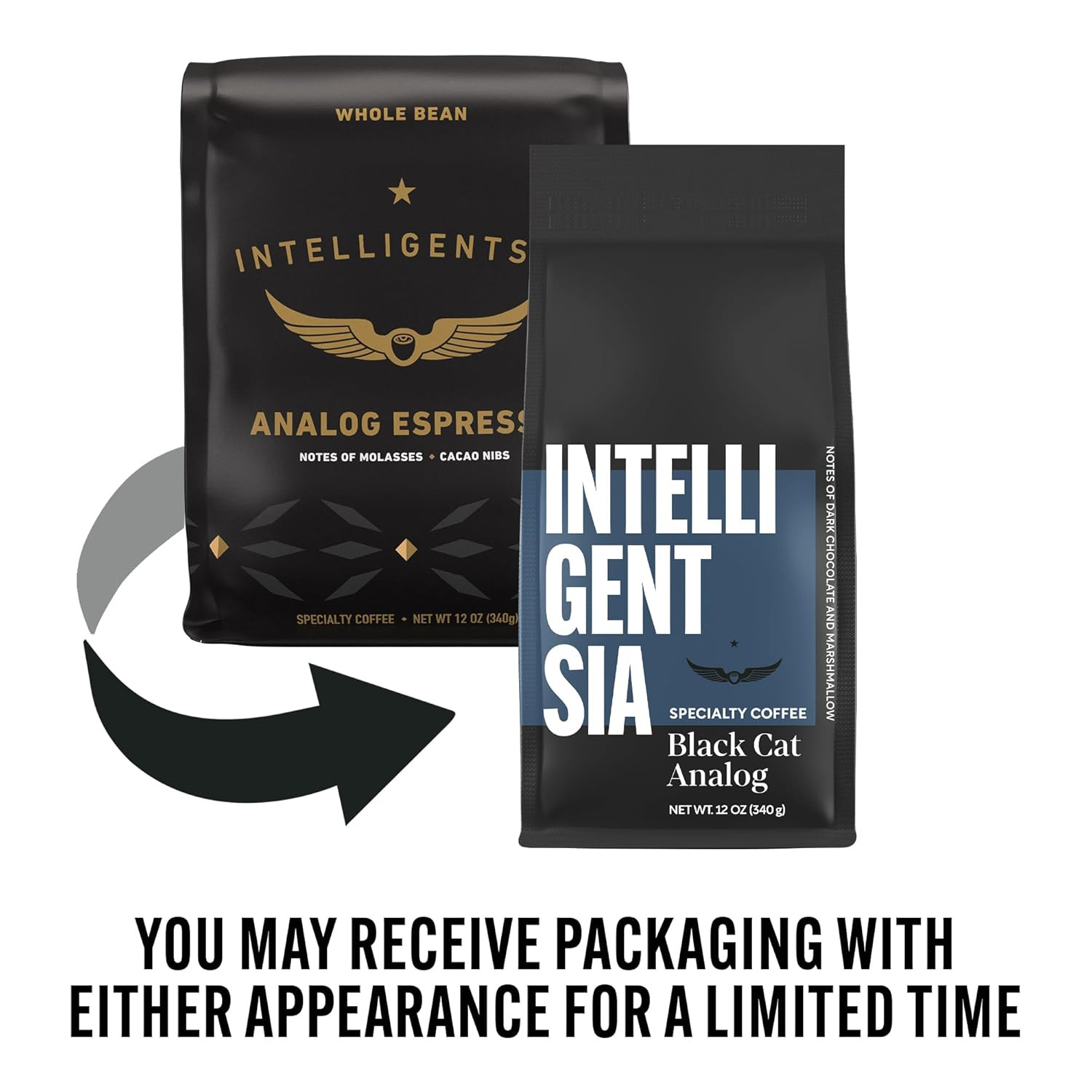 Coffee, Medium Roast Whole Bean Coffee – Black Cat Analog Espresso 12 Ounce Bag