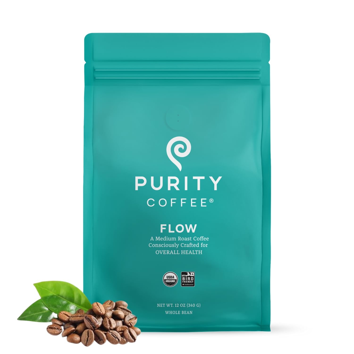 Purity Coffee FLOW Original Medium Roast Whole Bean 12oz Bag | SpecialtyGrade…
