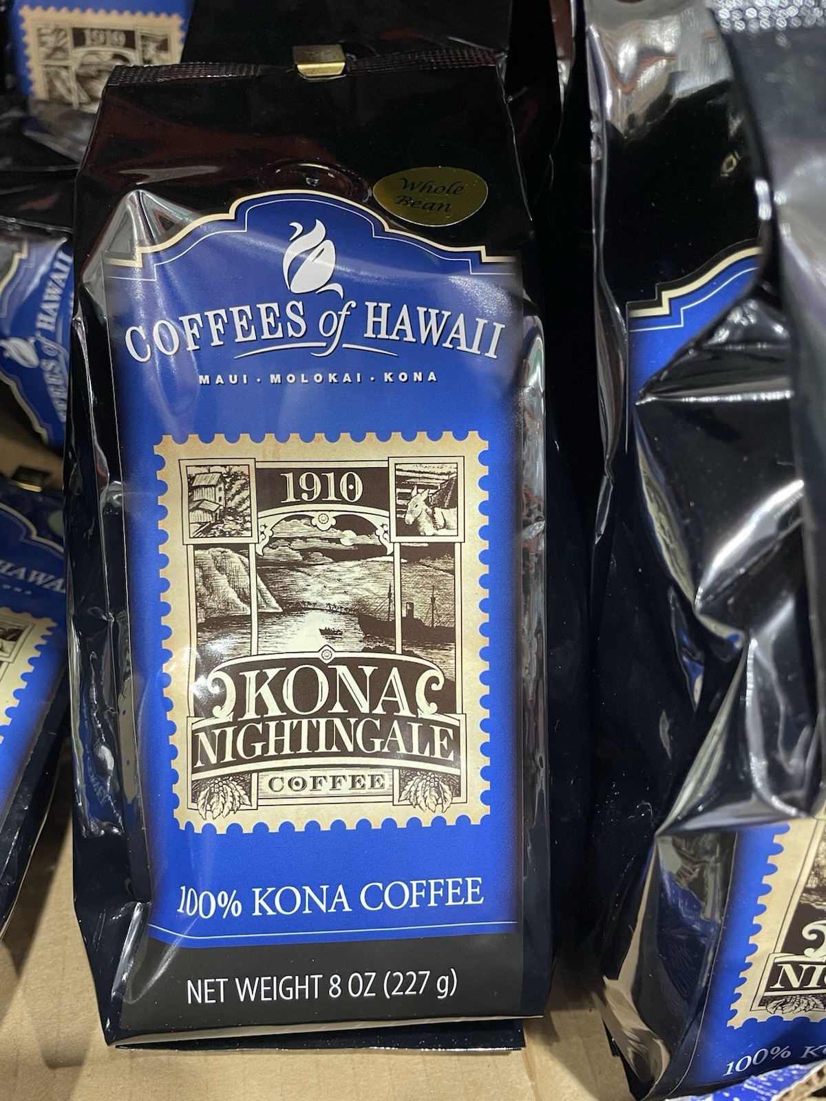 COFFEES OF HAWAII Kona Nightingale Whole Bean Coffee, 8 OZ