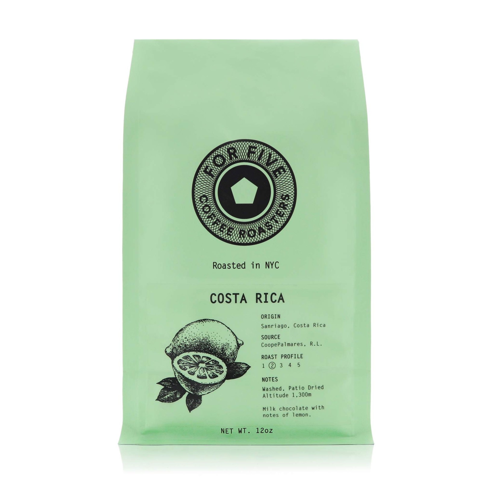 For Five Coffee Roasters – Roasted In NYC – Costa Rica Whole Bean 12 oz