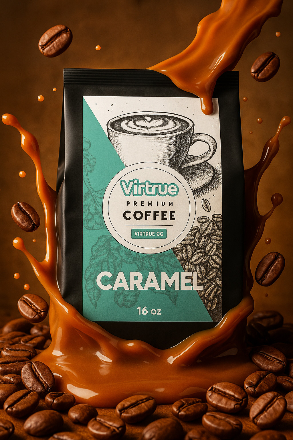 Caramel Flavored Coffee 16oz – Ground or Whole Bean – 5 Stars – Fast Shipping