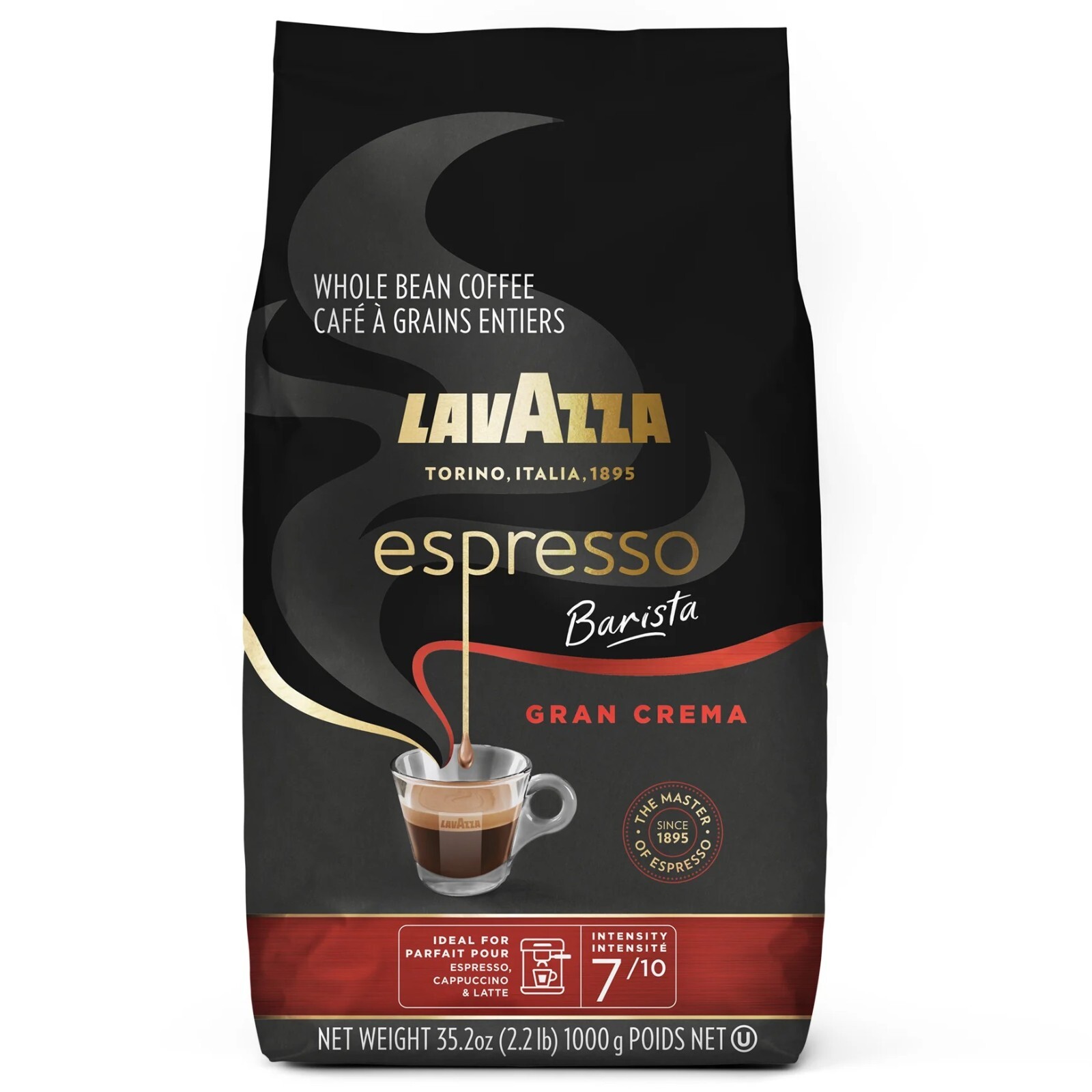 3 PACK – Lavazza Espresso Barista Gran Crema Whole Bean Coffee 2.2 Lbs Bag