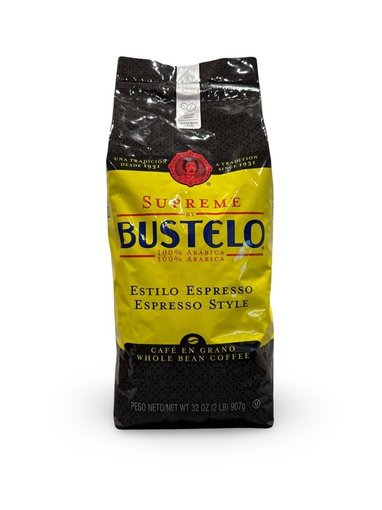 Supreme By Bustelo Espresso Style Dark Roast 100% Arabica Coffee Beans 32oz-2lb