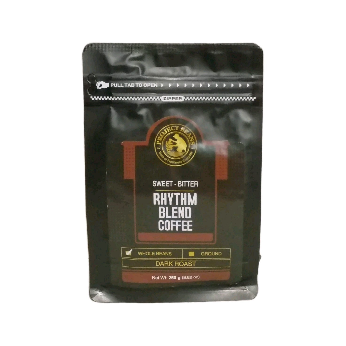 Project Beans Rhythm Blend Coffee Dark Roast Whole Beans 250g