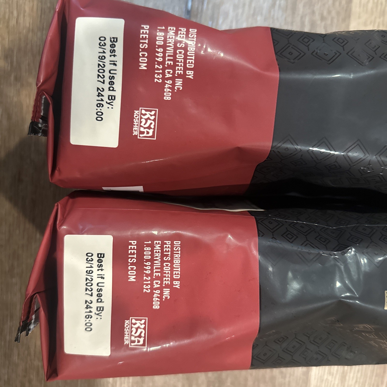 8 Pounds Peet’s Major Dickason’s Blend Dark Roast Whole Beans