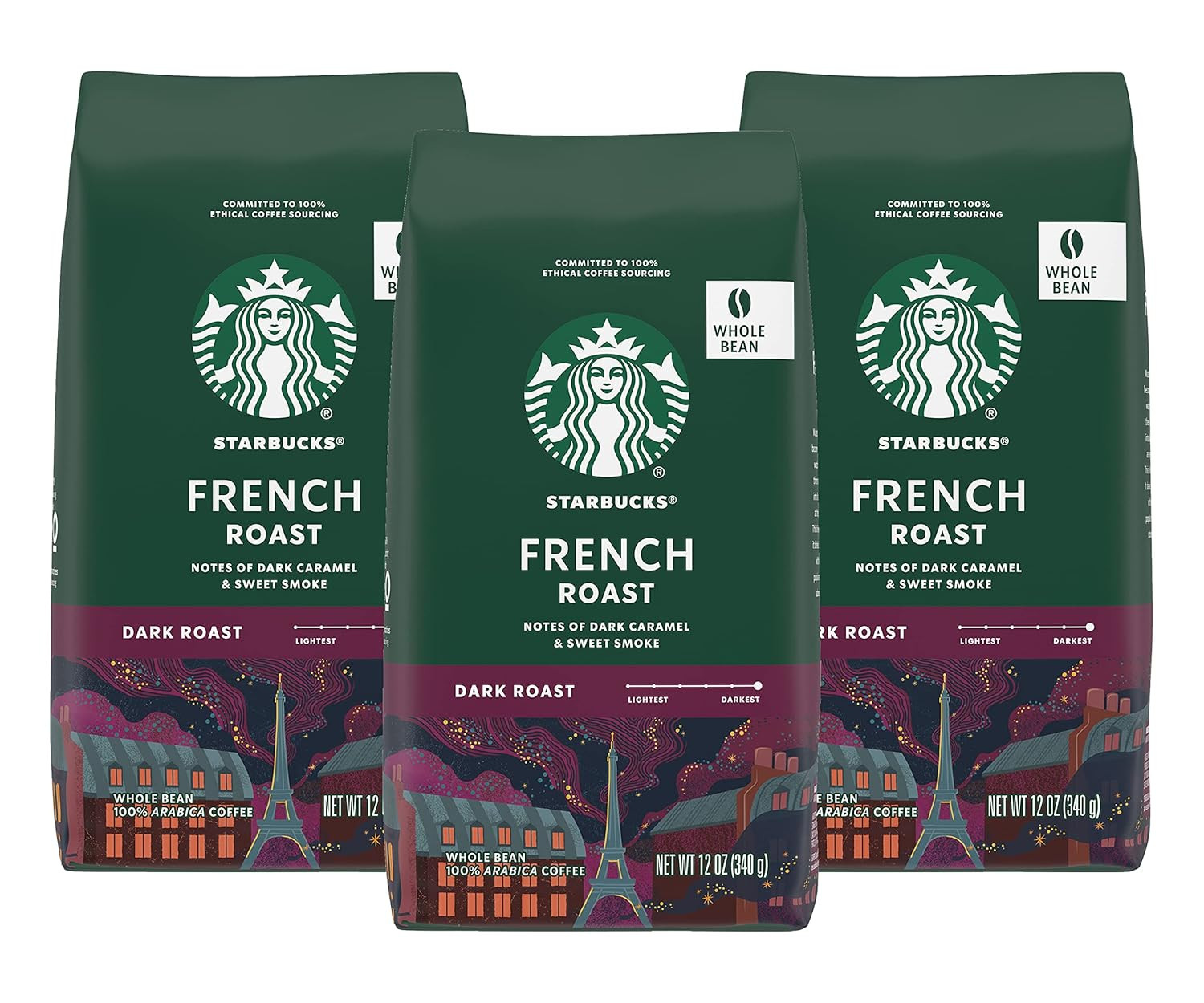 Starbucks Whole Bean Coffee, Dark Roast Coffee, French Roast, 100% Arabica, 1 Ba