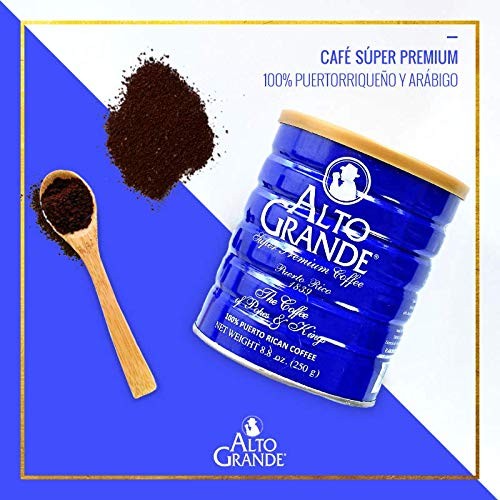 Alto Grande Coffee 100 Arabica Super Premium 8.8 Ounce Pack of 4 Blue Cans