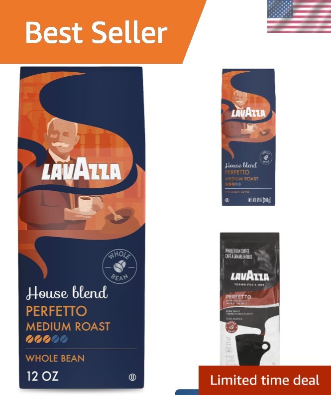 Lavazza House Blend Perfetto: 12oz Whole Bean Medium Roast Coffee, 100% Arabica
