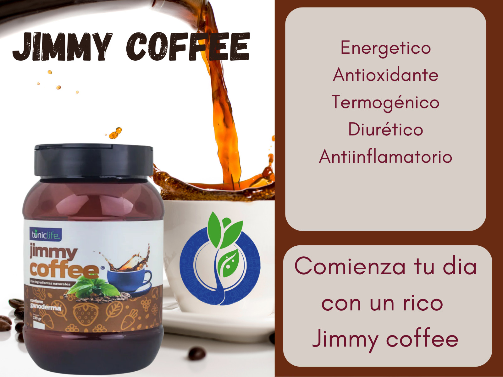 Jimmy Coffee Tonic Life Potente Antioxidante Ganoderma