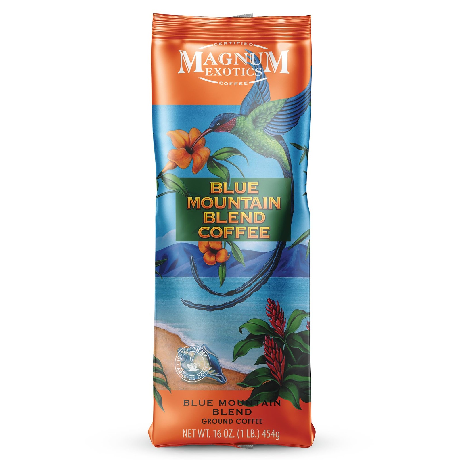 , Blue Mountain Coffee Blend – Medium-Light Roast Ground Coffee, Made from 10…