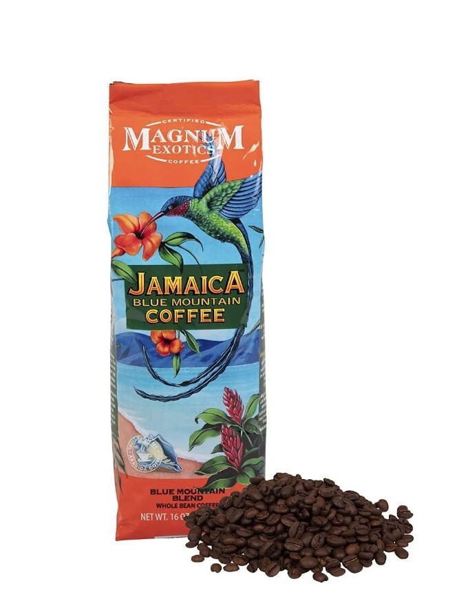 Jamaican Blue Mountain Coffee Blend, Whole Bean, 1 Lb Bag – Medium Roast, Fresh