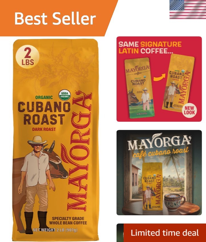 Slow Roasted 2lb Organic Dark Roast Whole Bean Coffee – Non-GMO & Kosher