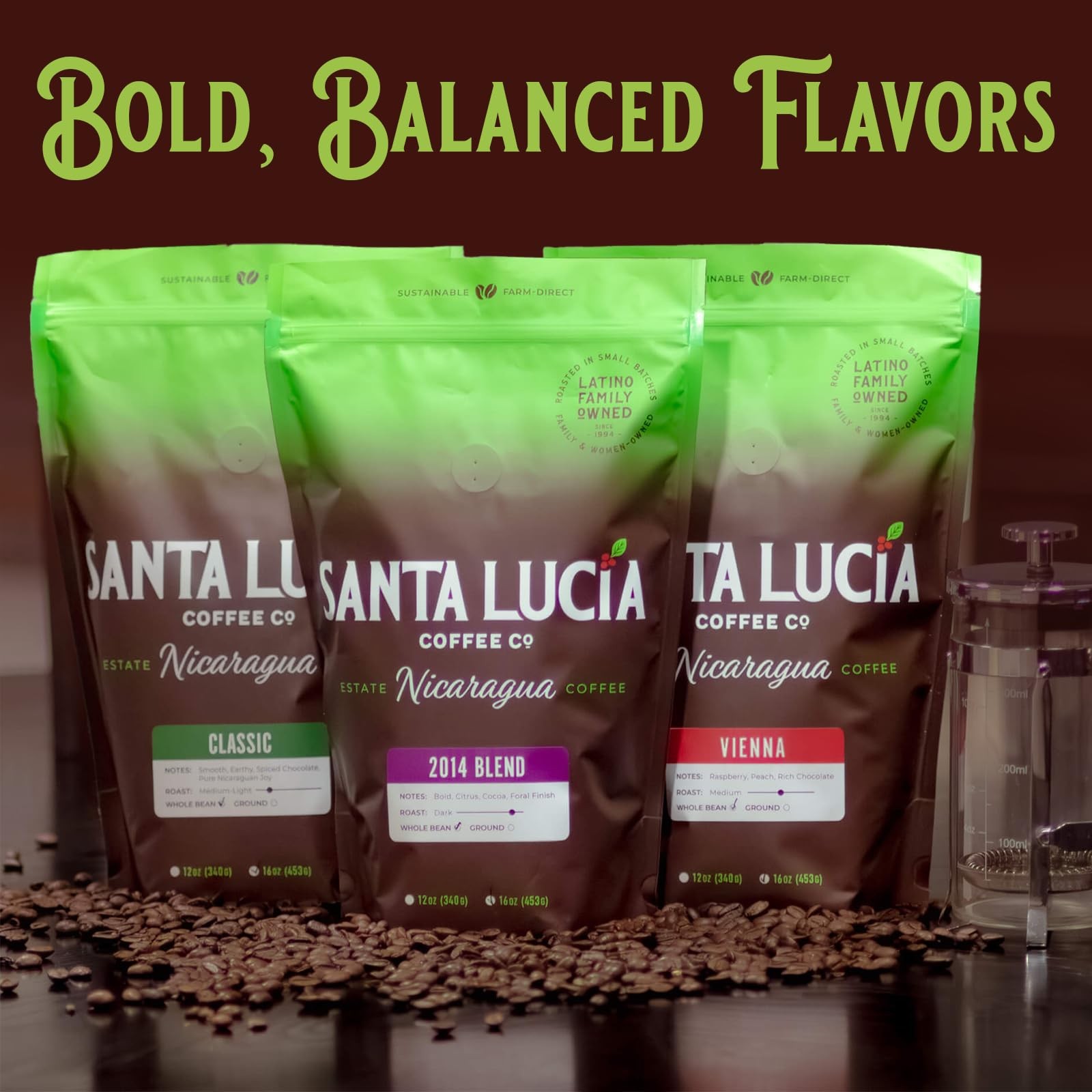 Santa Lucia Coffee – Grand Reserve Classic Medium Roast 16 Ounce (Pack of 1)