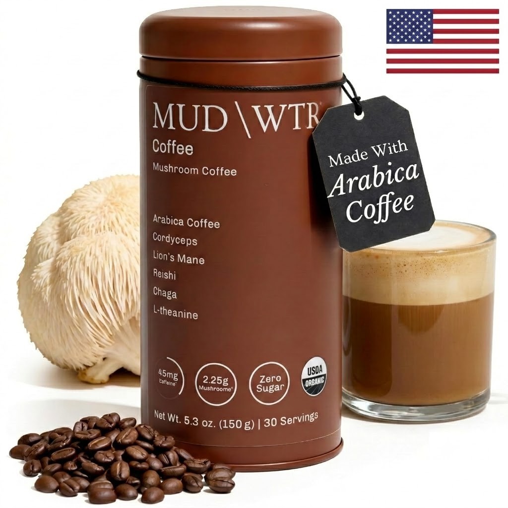 MUDWTR Original Arabica Mushroom Coffee 2250mg Alternative-NEW SEALED 30 Serving