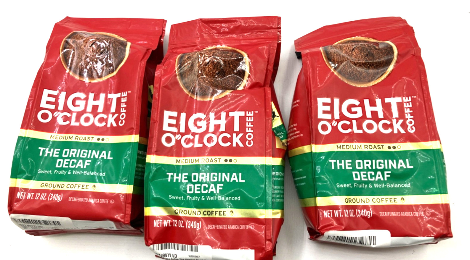 3 Pack Eight O’Clock Coffee The Original Decaf Medium Roast Ground 12oz 7/8/2026