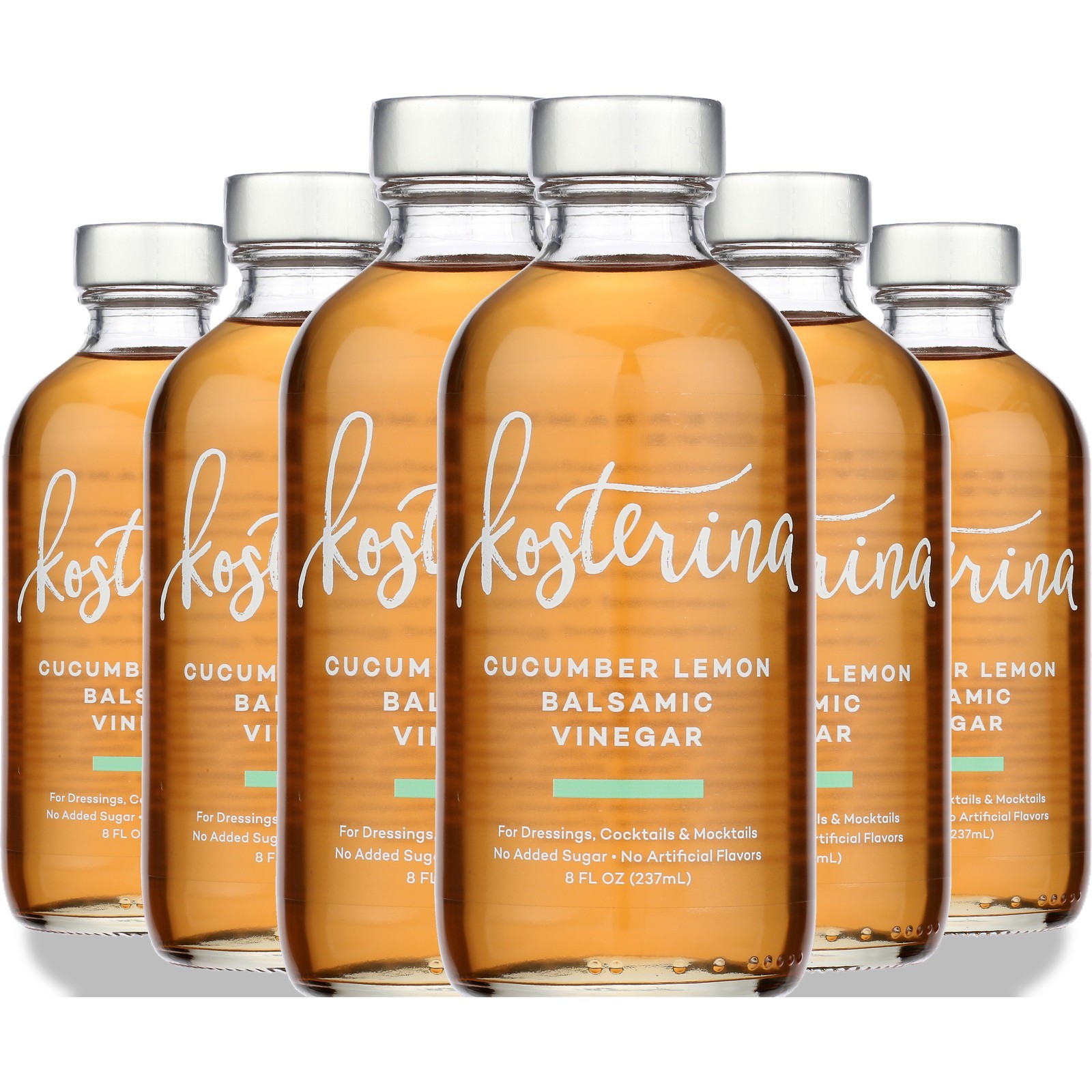 Cucumber Lemon Balsamic Vinegar By Kosterina 8Oz Bottle 6 Pack