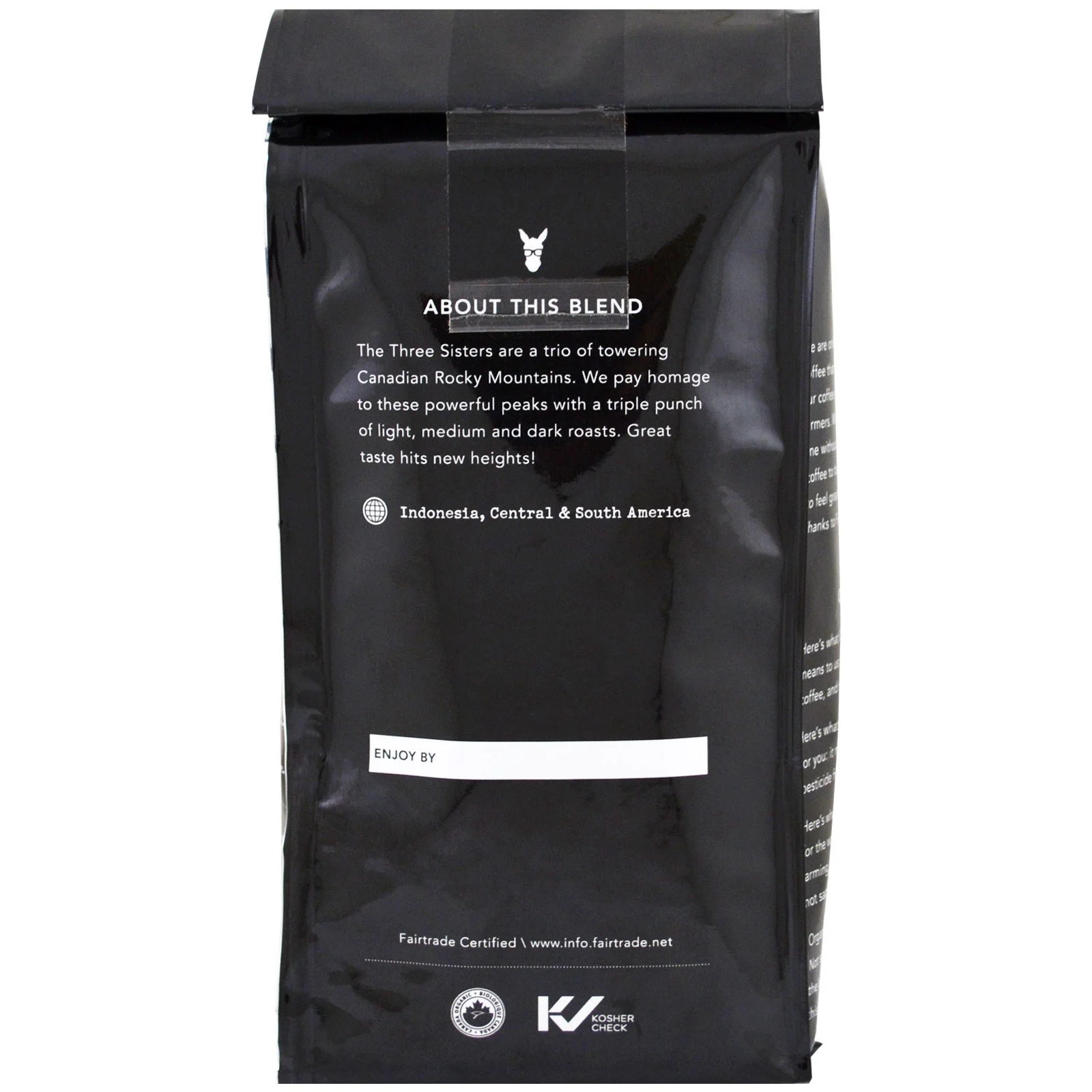 Kicking Horse Three Sisters Medium Whole Bean Coffee 10 oz 284 g Fair Trade,