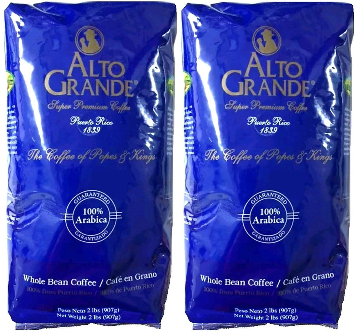 Super Premium Whole Bean Coffee – 2 lb Bag (2 Pack)