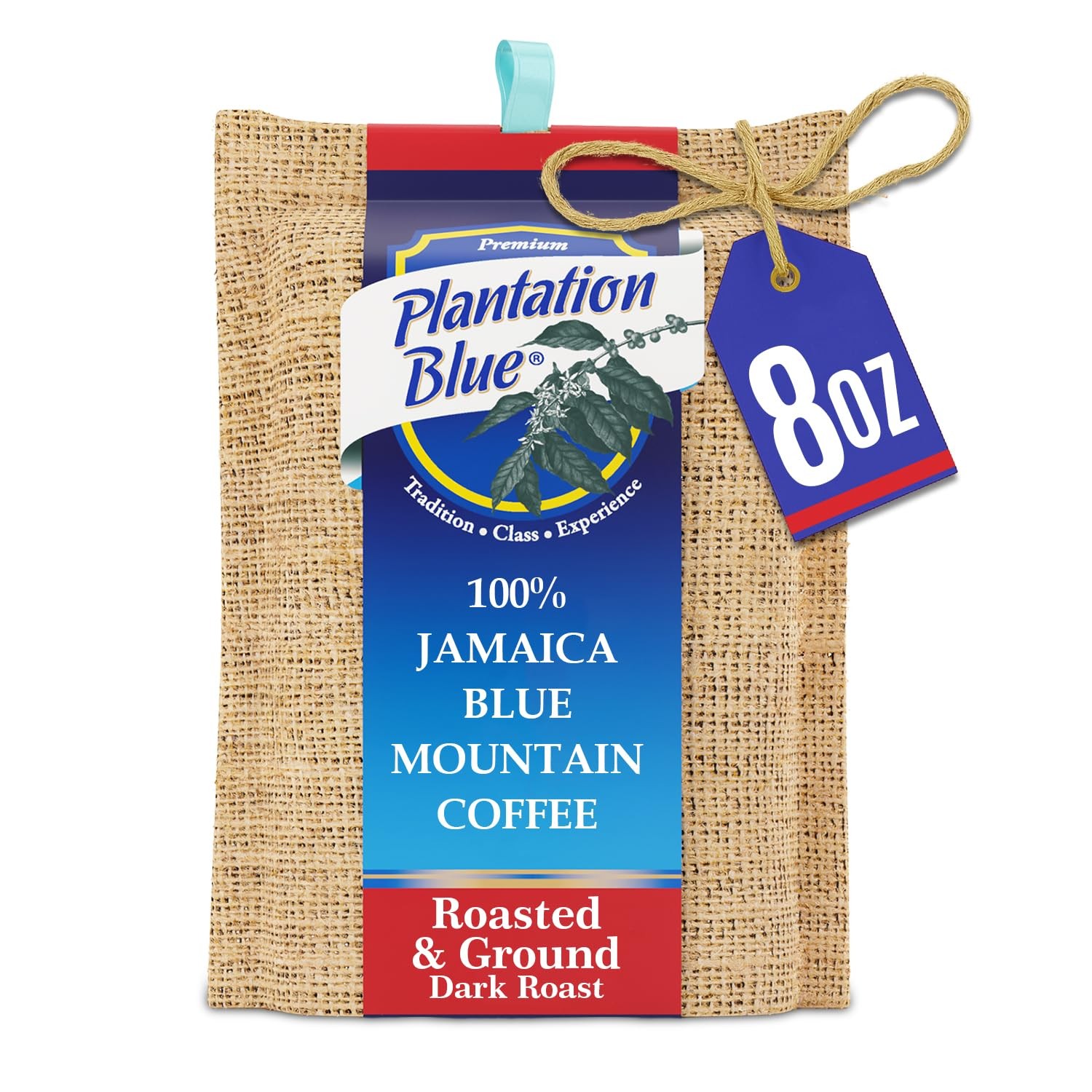100% Blue Mountain Coffee, Dark Roast, Ground, Jamaican Coffee (8oz)