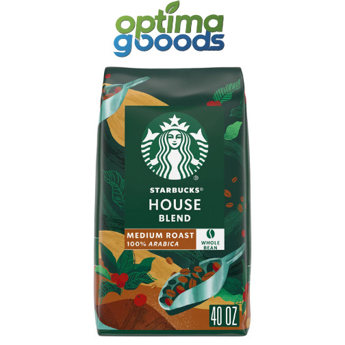 Starbucks House Blend Medium Roast Whole Bean Coffee 40 oz Bag Fresh.