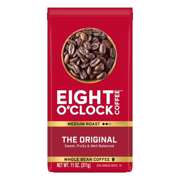 Eight O’Clock Coffee Original Whole Bean Medium Roast Arabica Coffee 11 oz
