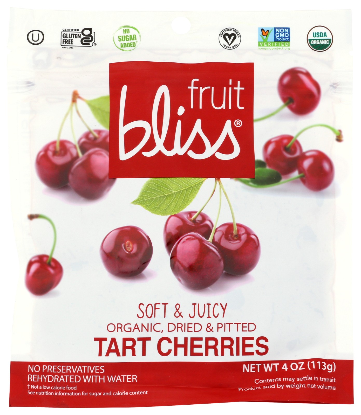 Organic Tart Cherries Dried Pitted Fruit Bliss 4 Oz 6 Pack