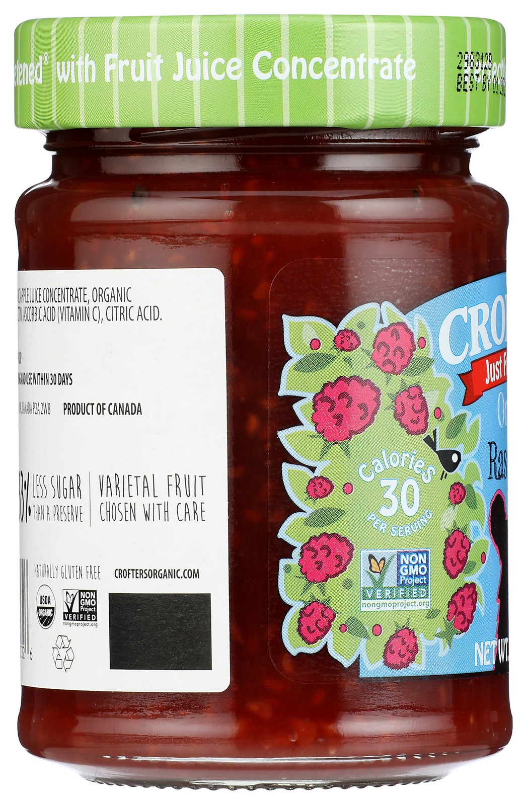 Crofter’S Raspberry Organic Fruit Spread 10 Oz Jar 6 Pack