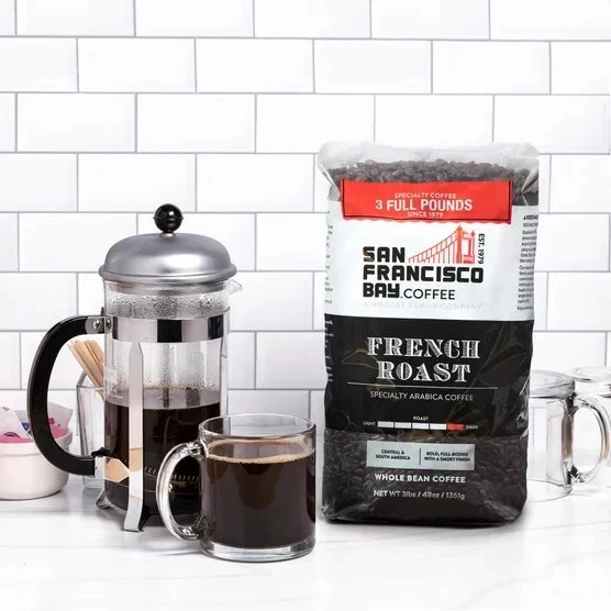 San Francisco French Roast Whole Bean Coffee 3 Lb, 2-Pack Dark Roast