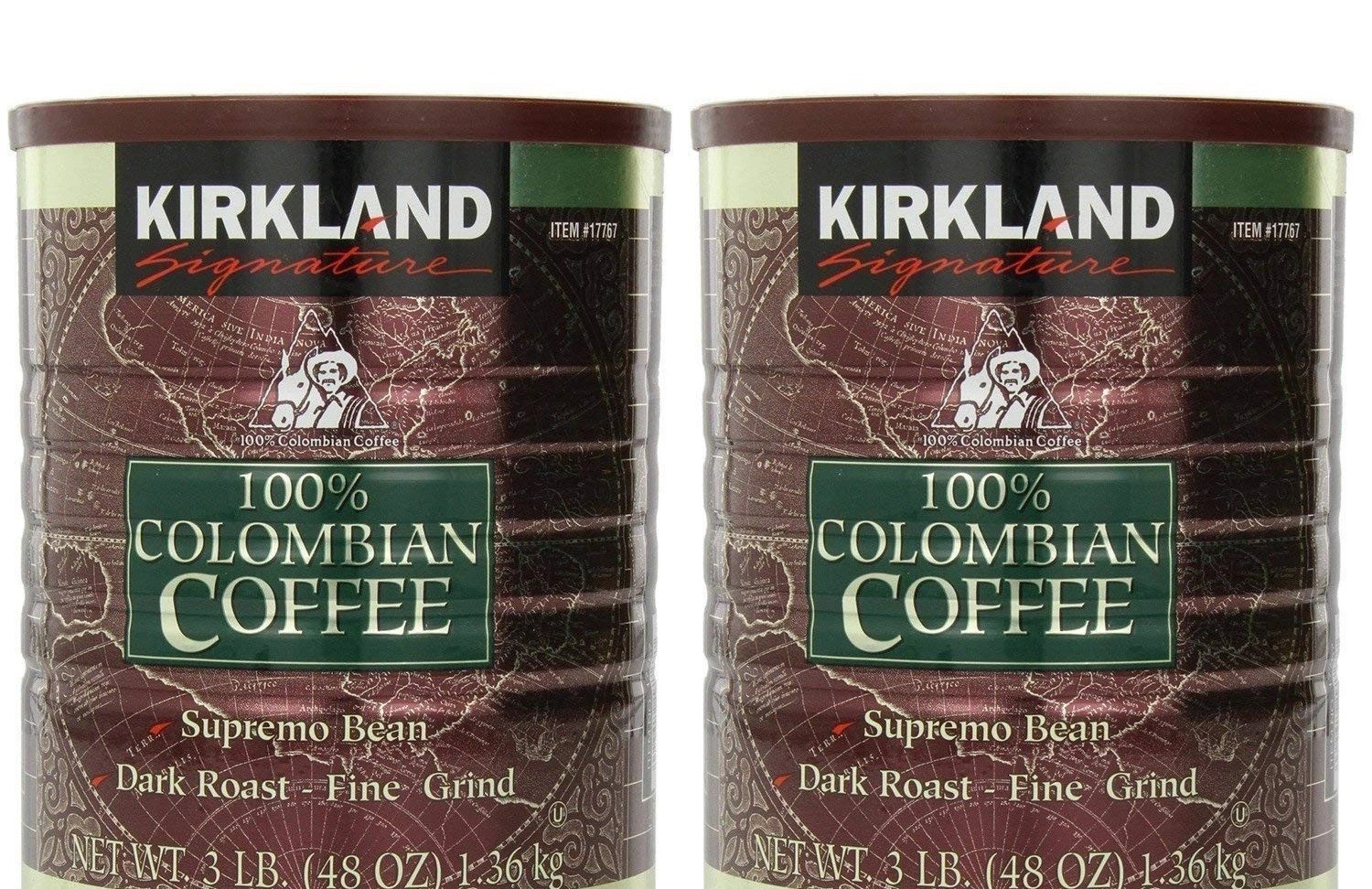 2PACK Kirkland Signature 100% Colombian Coffee Supremo Dark Roast-Fine Grind
