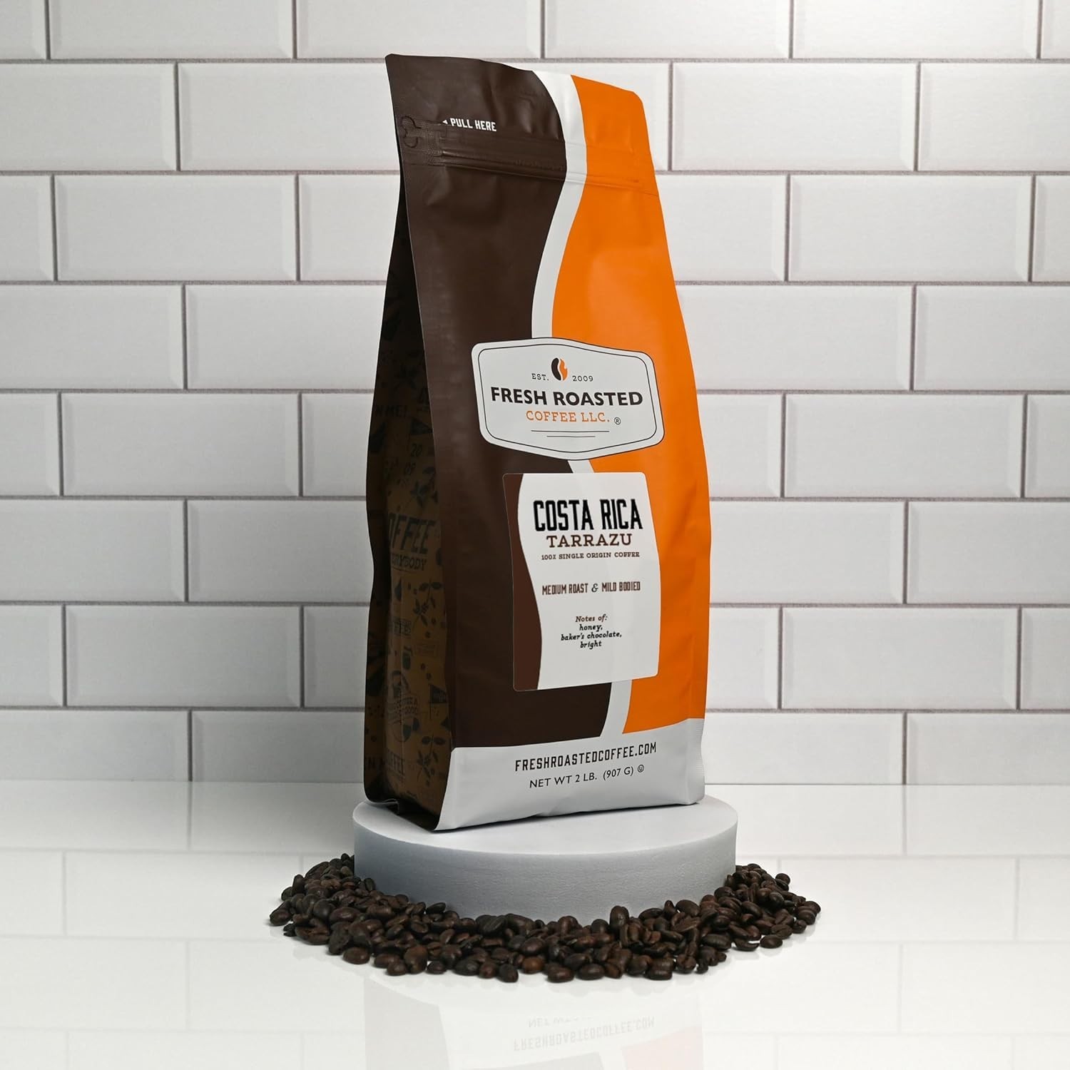 Intensely Flavorful Costa Rican Tarrazu Coffee, Medium Roast – 2 lb Whole Beans