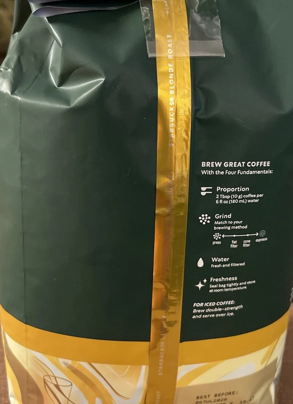 Starbucks Blonde Espresso Roast Whole Bean
