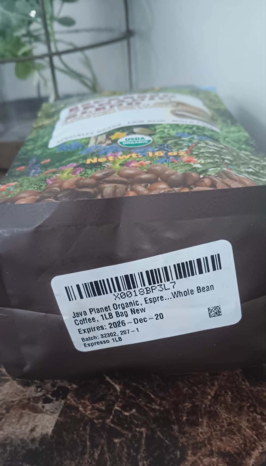 JAVA PLANET ORGANIC COFFEE ROASTED-ESPRESSO ORGANIC BLEND-EXP 12/2026-16 oz-NEW