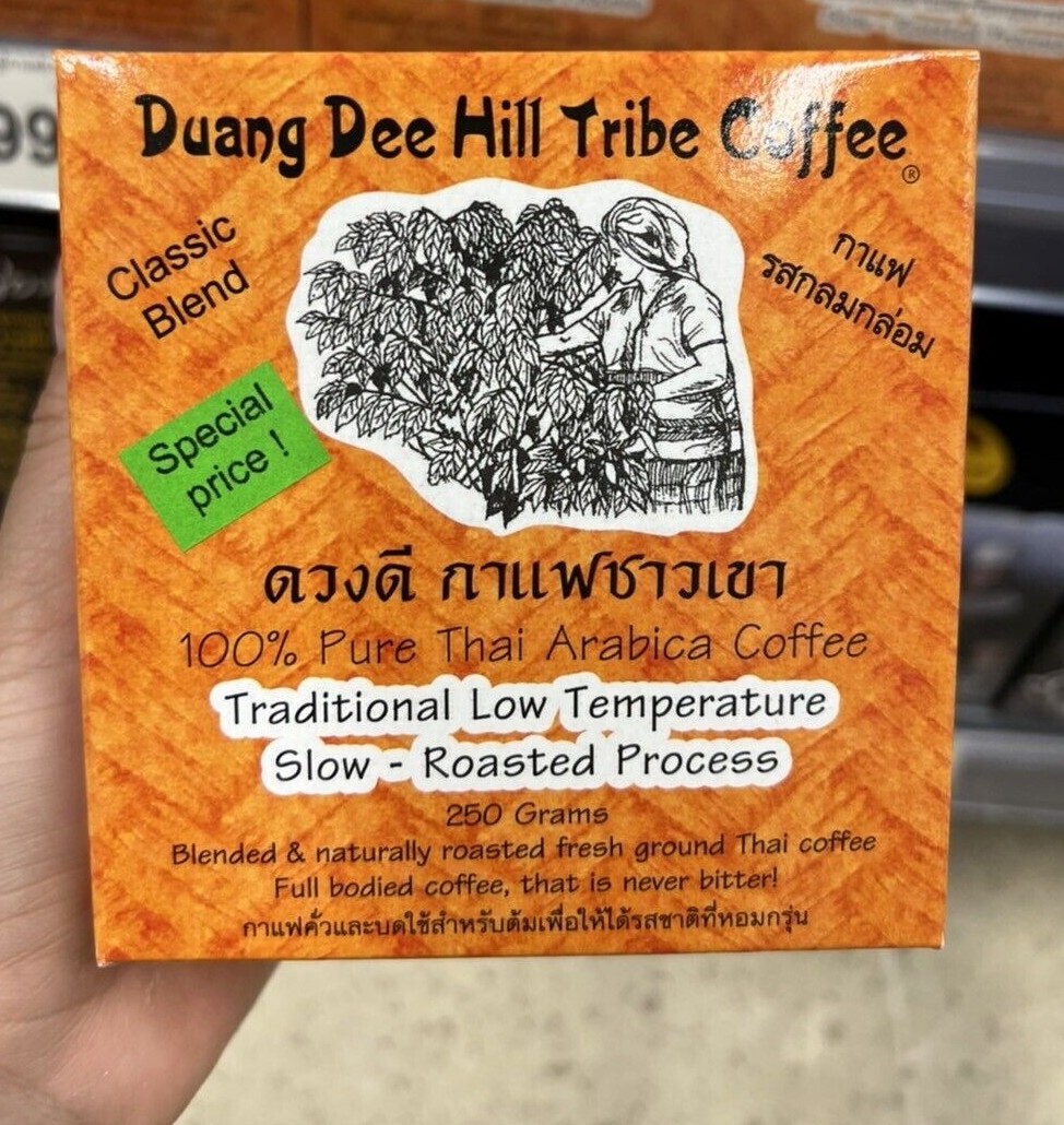 Coffee Arabica Bean Pure Fresh Duang Dee Hill Tribe Coffee Classic Blend 250g.