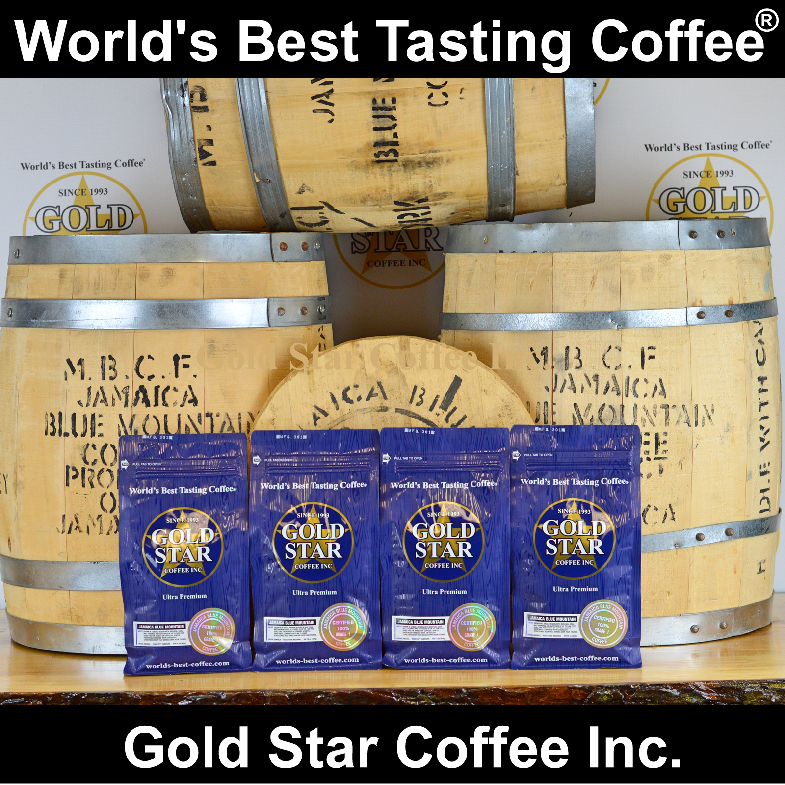 World’s Best Tasting Coffee from Gold Star – 4 lb Jamaica Jamaican Blue Mountain